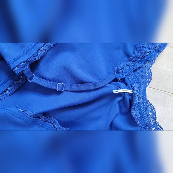 SALE 3 for $15 Royal Blue Tank / Cami Adjustable Straps Lace Sz S - Picture 4 of 6